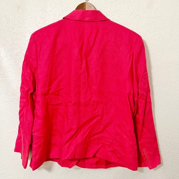 Chaps Women's Red 100% Linen Blazer & Skirt Suit Set Size 16, Size 12 Skirt‎ - Picture 5 of 9